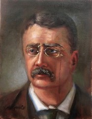 President Theodore Roosevelt, „Teddy“ USA 14x11in.Original Oil HALL GROAT II