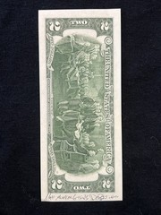 Cobra 2 Dollar bill painting Tattoo Art Graffiti Art Original Street Art