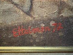 Antique Original Landscape Oil Painting, Signed, Framed, Wailing Wall