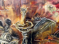 MILKO BAMBIC SIGNED OIL PAINTING ITALIAN STILL LIFE ORIGINAL 3D STILL LIFE 24 36