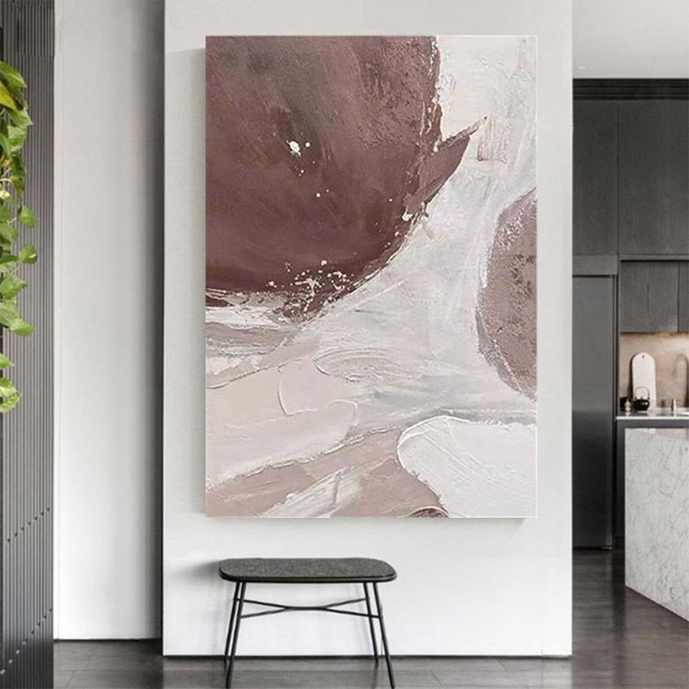Home Decoration Poster Wabi Sabi Style Handmade Oil Painting Abstract Wall Art