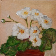 Oil still life painting on canvas size 10×10 inches