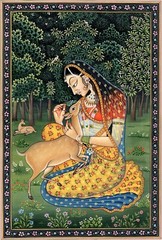 Bani Thani Miniature Painting I Rajasthani Style Painting on Handmade Paper