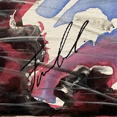 Art Painting on canvas hand painted “Between Glass and Emptiness” 16×20 COA