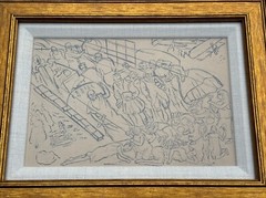 Jo Cain PAINTING ANTIQUE WPA MURAL STUDY LISTED Medical Science Technology