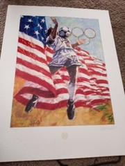 SoccerAmerica’s Team“ ORIGINAL PAINTING Soccer With Signature ALDO Luong