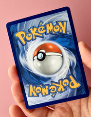 Custom Pokemon Card by MoonArtGlitch ~ Handpainted Ditto Face on Shinx