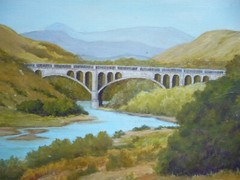 HARRINGTON, CALIFORNIA CA SCHOOL BONSALL BRIDGE San Diego County LANDSCAPE OIL