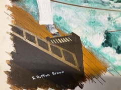 Original Signed Rodney Hilton Brown Painting & Print ~ Sailing Boat Race Captain