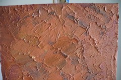 Terracotta Textured Abstract Painting 10×10 | Wabi Sabi Wall Art, Rustic Decor