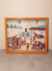MARGARITO CHEX GUATEMALA OIL ON BOARD PAINTING