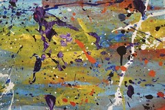 Pollock/Richter style￼ Profession￼al Painting 81” X 62”(6ft 9in)Abstract Modern