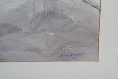 Sand Dunes Vintage Watercolor Painting Signed Dewberry 75