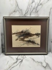 Framed & Matted Watercolor Art Signed By Hetherington