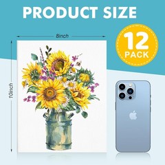 8×10 Canvas for Painting, 12 Pack Canvas Boards for Painting Primed Acid Free