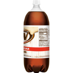 A&W Zero Sugar Root Beer Soda Pop, 2 L, Bottle
