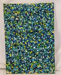 Flowers Abstract Art Dots Spots Green Blue Yellow Springtime