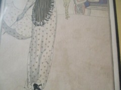 ANTIQUE ART DECO PAINTING PORTRAIT WOMAN BLACK AMERICANA SIGNED SIMEON 1910’S