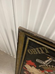 coat of arms planks of wood artist painted stunning 41″ x 39″ great antique