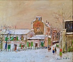 Listed French Artist Maurice Utrillo (1883-1955) Signed Oil On Canvas Provenance