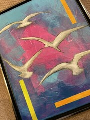 Original acrylic art painting – Soaring High : Fun filled adventure
