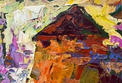 Oil Painting Round Tower Of The Old Fortress O. Ivanyuk Original nAAA4045
