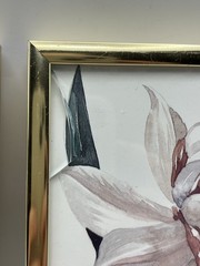 2 Small Water Color Framed Paintings Artist Signed Michele Conley Vogel 4.75”