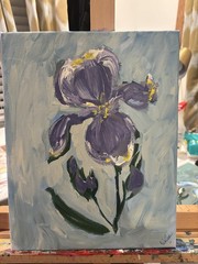 Original Signed 11×14 Expressionism Wall Art Painting Mother’s Flowers