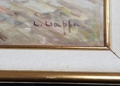 Vintage Oil On Canvas Beachscape Carlo Ciappa Listed Artist Italy 18.5×14″ VFINE