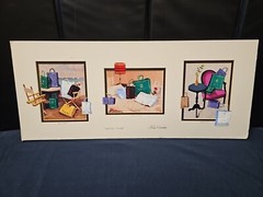 Thomas R. Dawkins Acrylic Over Print „Shopping Collage“ 2000 Signed W/C.O A.