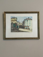 Antique Henri H Tourneau Etching 1920s -Montmartre, Paris Five Piece Framed Lot