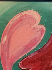 ORIGINAL YIN YANG ARTWORK PAINTING ACRYLIC ON CANVAS BOARD 6-3/4 X 6-3/4 ooak