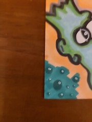 Original PAINTING ACEO Bart Simpson Low Brow Cartoon Air Bubbles Shrooms Trippin