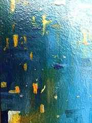 Romantic Girl Original Oil Painting 4×6 Framed Signed City Night Balcony Art