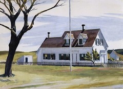 Dead Tree and Side of Lombard House Painting by Edward Hopper Art Reproduction