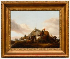 Follower of Philips Wouwerman (1619-1668) – 18th Century Oil, The Encampment