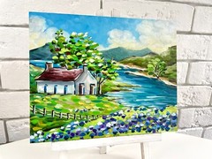Bluebonnets Oil Painting Austin Texas Hill Country Original Art 8×10 in