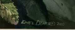 EMEL DONER ORIGINAL FLORAL WATERCOLOR, FRAMED! MATTED! SIGNED! DATED!
