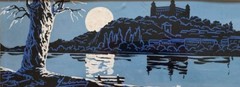 Original Painting BRATISLAVA – SLOVAKIA – CITYSCAPE – CASTLE – RIVER – 1970