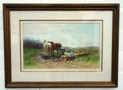 HAGUE SCHOOL DUTCH HAAGSE HERMAN JOHANNES VAN DER WEELE ORIGINAL HORSES