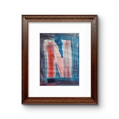 „N“ Classroom Graffiti Abstract Pop Art Paper Painting Modern Design