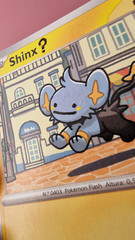 Custom Pokemon Card by MoonArtGlitch ~ Handpainted Ditto Face on Shinx
