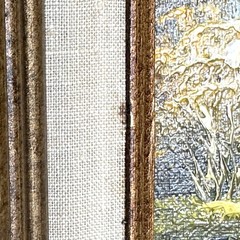 Vintage Original Oil Painting Impressionist Landscape Signed Framed 15” X 13”