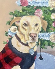 Custom Pet Portrait 8×10” – Hand-Painted Acrylic Pet Painting from Your Photo