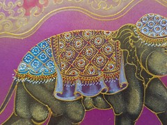 THAI ELEPHANT Acrylic Painting on SATIN 15.5 X 11.5 inch symbol of success