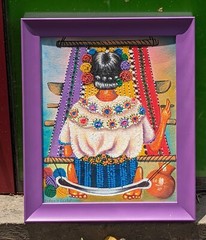 Antonio Coche Mendoza Oil Painting Mayan Woman Weaving