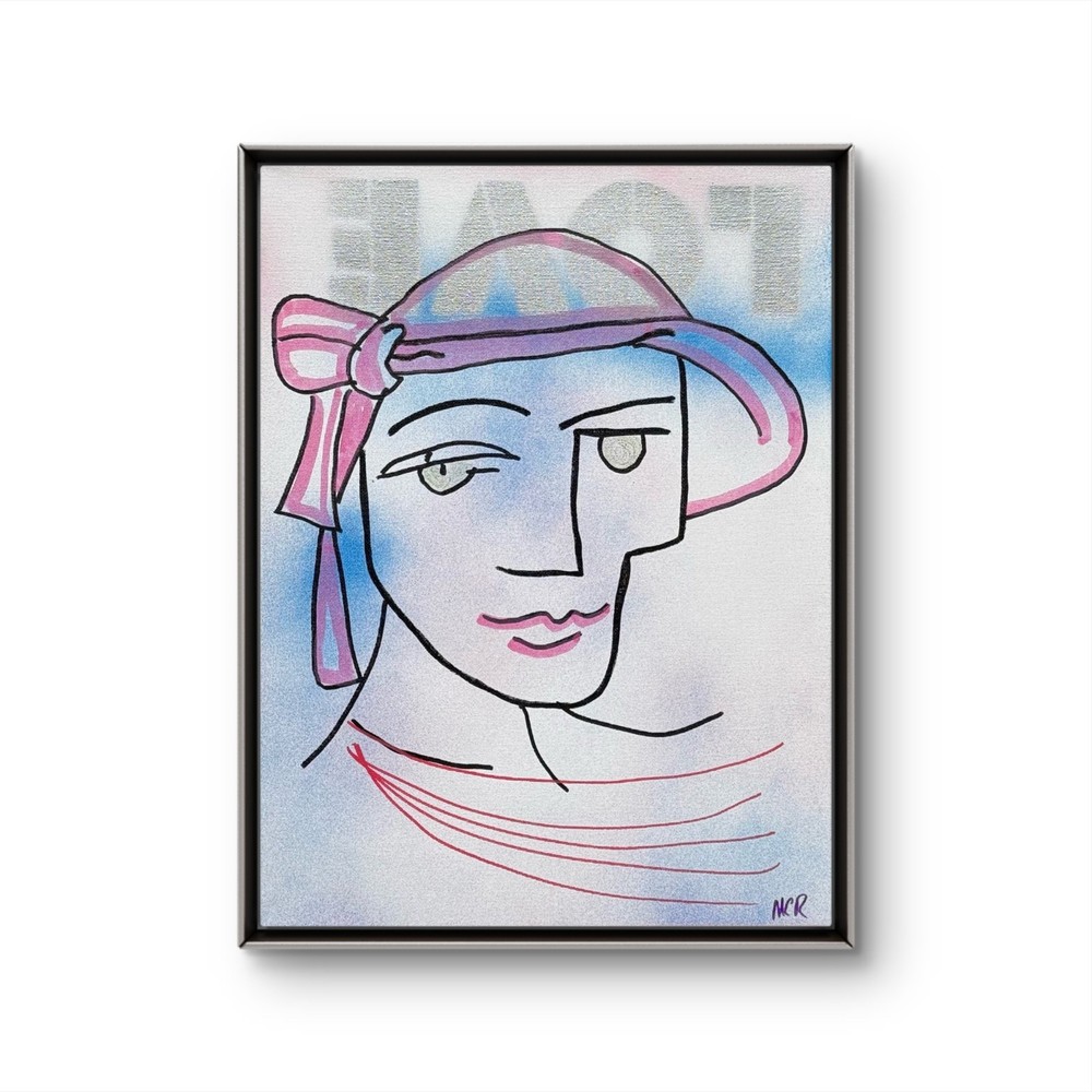 Woman Mixed Media Art Painting Face It Series 12×16 Art Home Decor Abstract