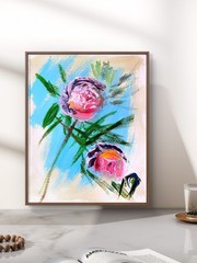 Abstract Pop Art Canvas Painting Modern Design 9×12 Paper