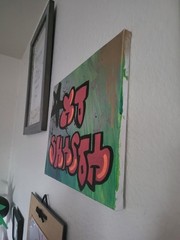 Mt Shasta Bubble Gum Graffiti canvas painting
