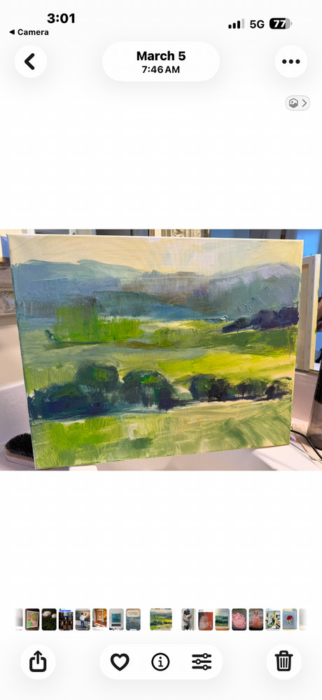 Marin original oil painting of contemporary landscape